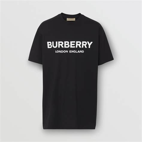 burberry logo print cotton shirt|Burberry logo print.